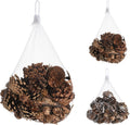 Koopman dennenappels decoratie knutselmateriaal met boomschors sterren.