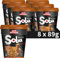 Nissin soba cup noodles - sukiyaki beef wok style noedels - instant noodles - 8 stuks