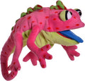 Living puppet by monnikendam.nl handpop living puppets kameleon wihelminchen 33cm roze