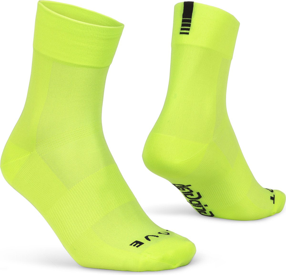 Gripgrab - lightweight sl performance zomer fietssokken 1 paar coolmax wielersport sokken regular cut - geel hi-vis - unisex - maat s (38-41)