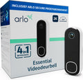 Arlo 2k draadloze video deurbel met camera, 1 deurbel, wit