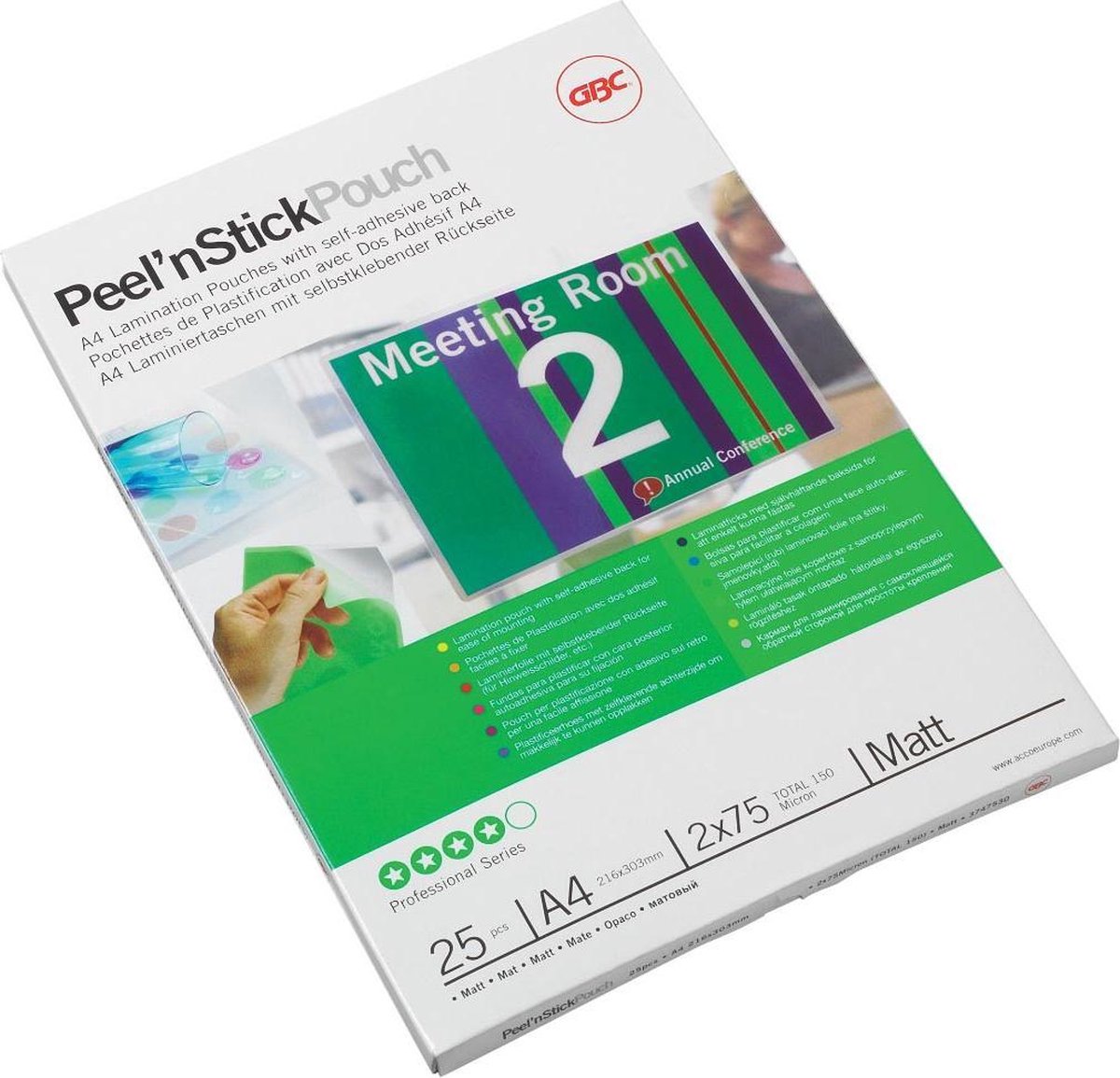 Gbc lamineerhoezen peel'nstick a3 100 stuks