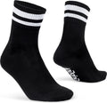 Gripgrab - original stripes crew zomer fietssokken gestreepte retro wielersport sokken coolmax - unisex - zwart - maat s (38-41)