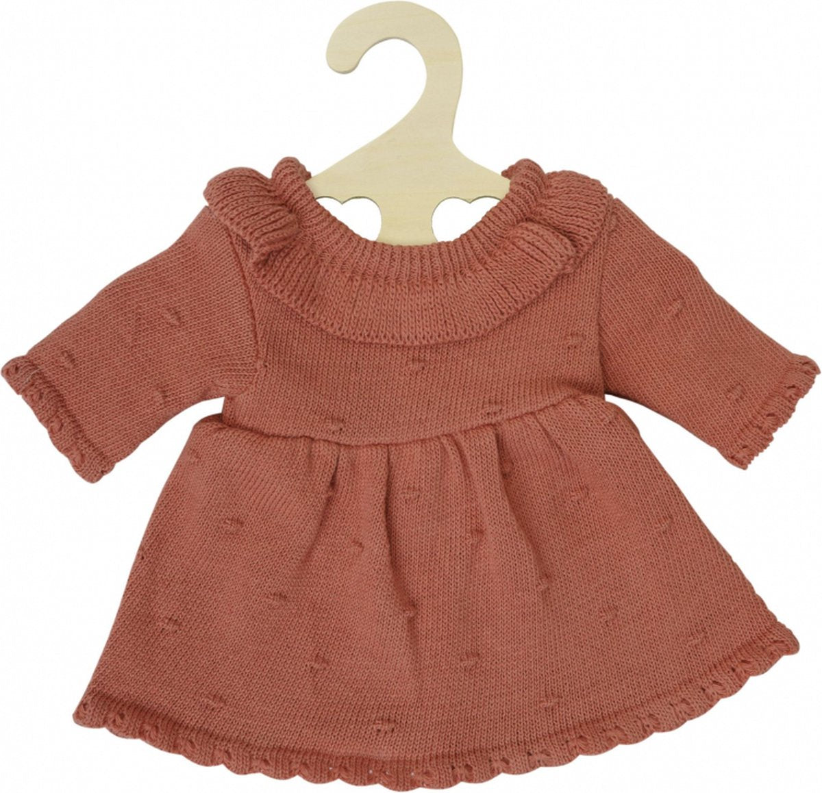 Heless Poppen Strickkleid, pfirsichfarben, 35-45 cm
