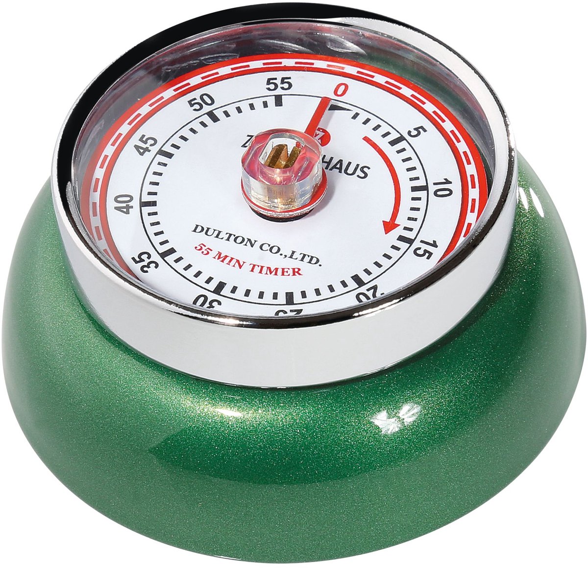 Zassenhaus timer speed kookwekker - retro look - magnetisch - racing green