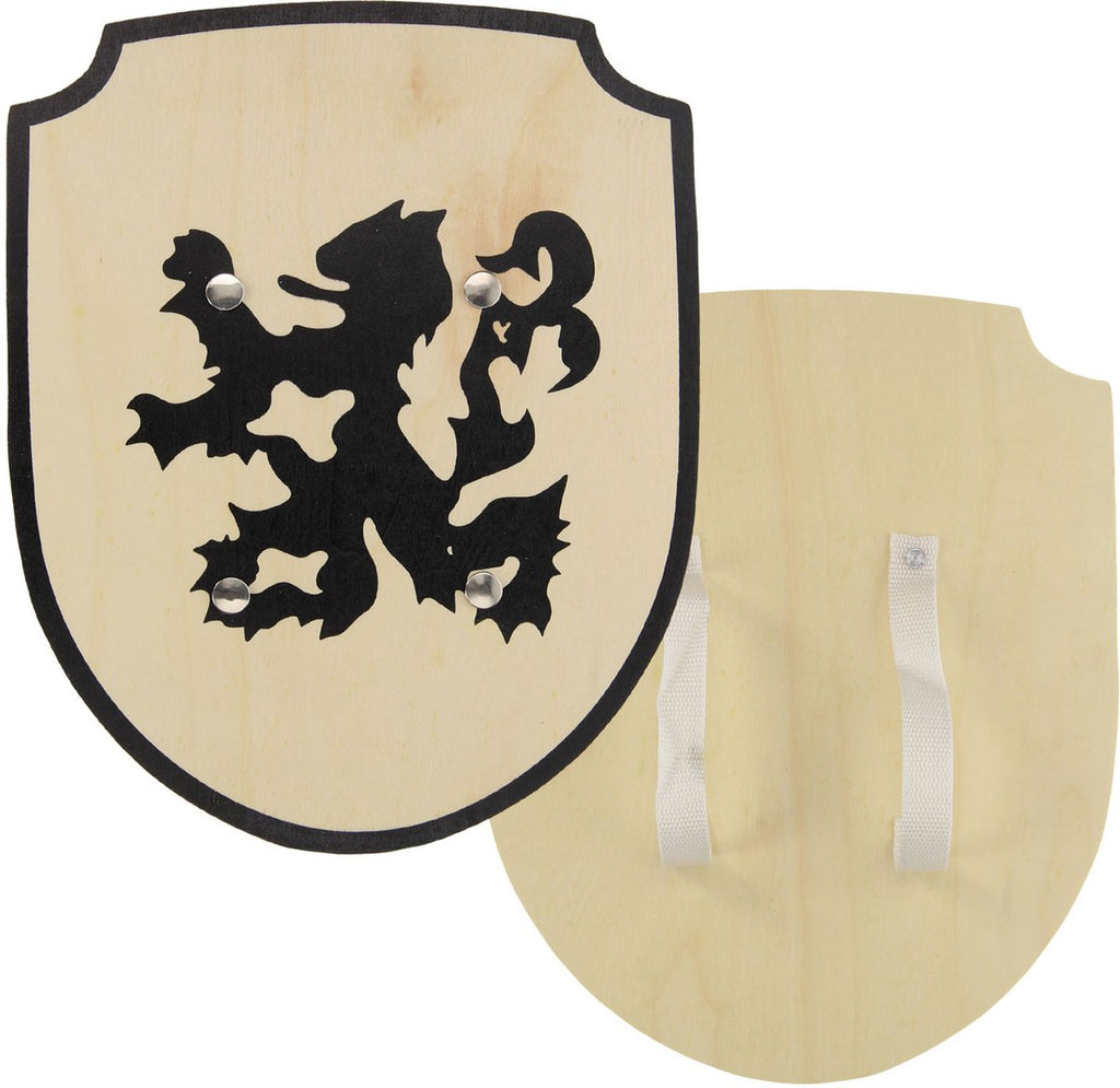 Löwenschild aus Sperrholz mit Stoffgriff