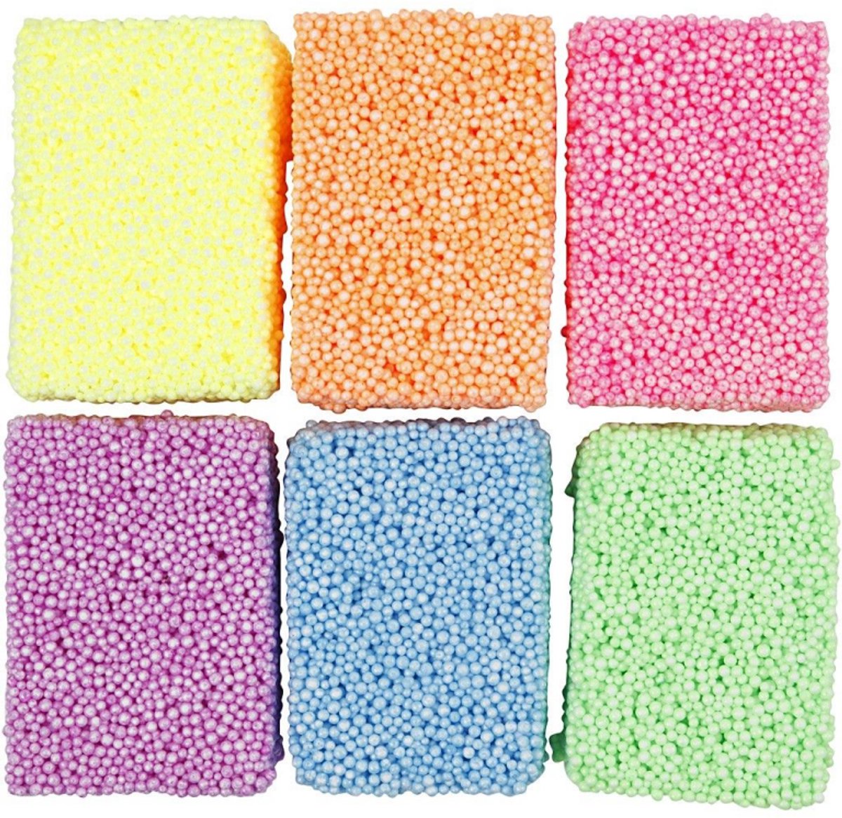 Creativ Company Weichschaum-Knete in Neonfarben, 6x10gr.