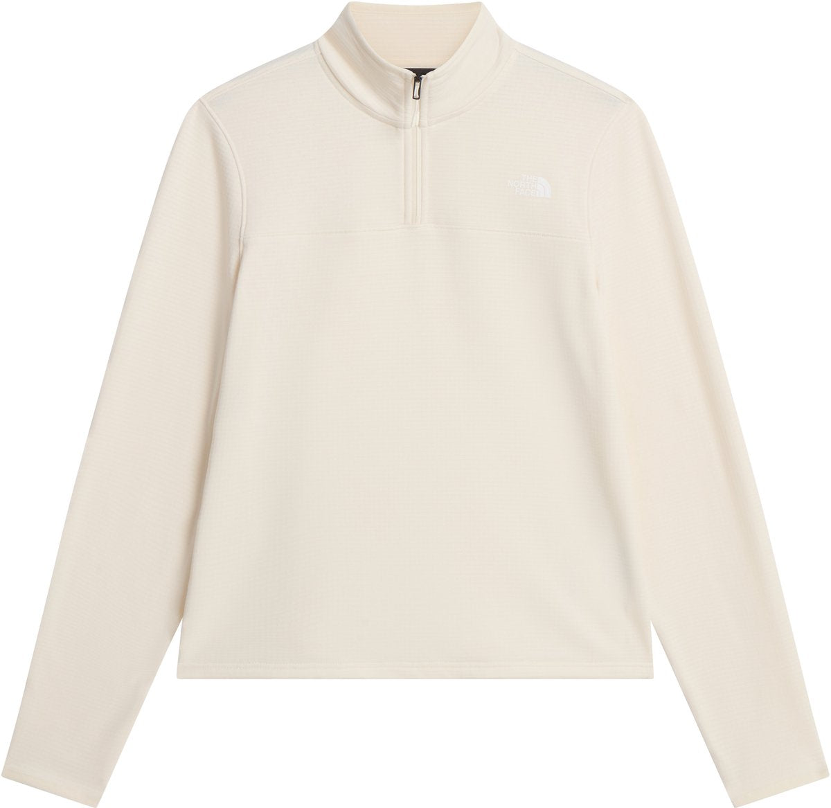 The north face w cedar trail grid fleece 1 4 zip jacket dames outdoorjas - white dune xl