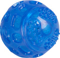 Flamingo hondenspeelgoed bordy bal blauw – ø 7,5 cm – led licht piepgeluid – tpr rubber – drijvend speelgoed voor honden one size