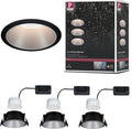 Paulmann led-inbouwlamp 3-step-dim cole coin set van 3 ip44 rond 88 mm coin 3x6w 3x470lm 230v dimbaar 2700k zwart, zilver mat