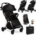 Lionelo julie one buggy - kinderwagen tot 22 kg - premium - automatisch opvouwbaar - rugleuning tot ligpositie - ventilatiepaneel - verlengde kap met venster - eco-leer details - inclusief voetenzak, bekerhouder, muskietennet, transporttas