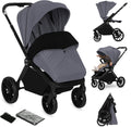 Lionelo mika plus kinderwagen - all-terrain wielen - lichtgewicht - verstelbare zitting - xxl kap met upf 50+ - compact opvouwbaar - inclusief accessoires