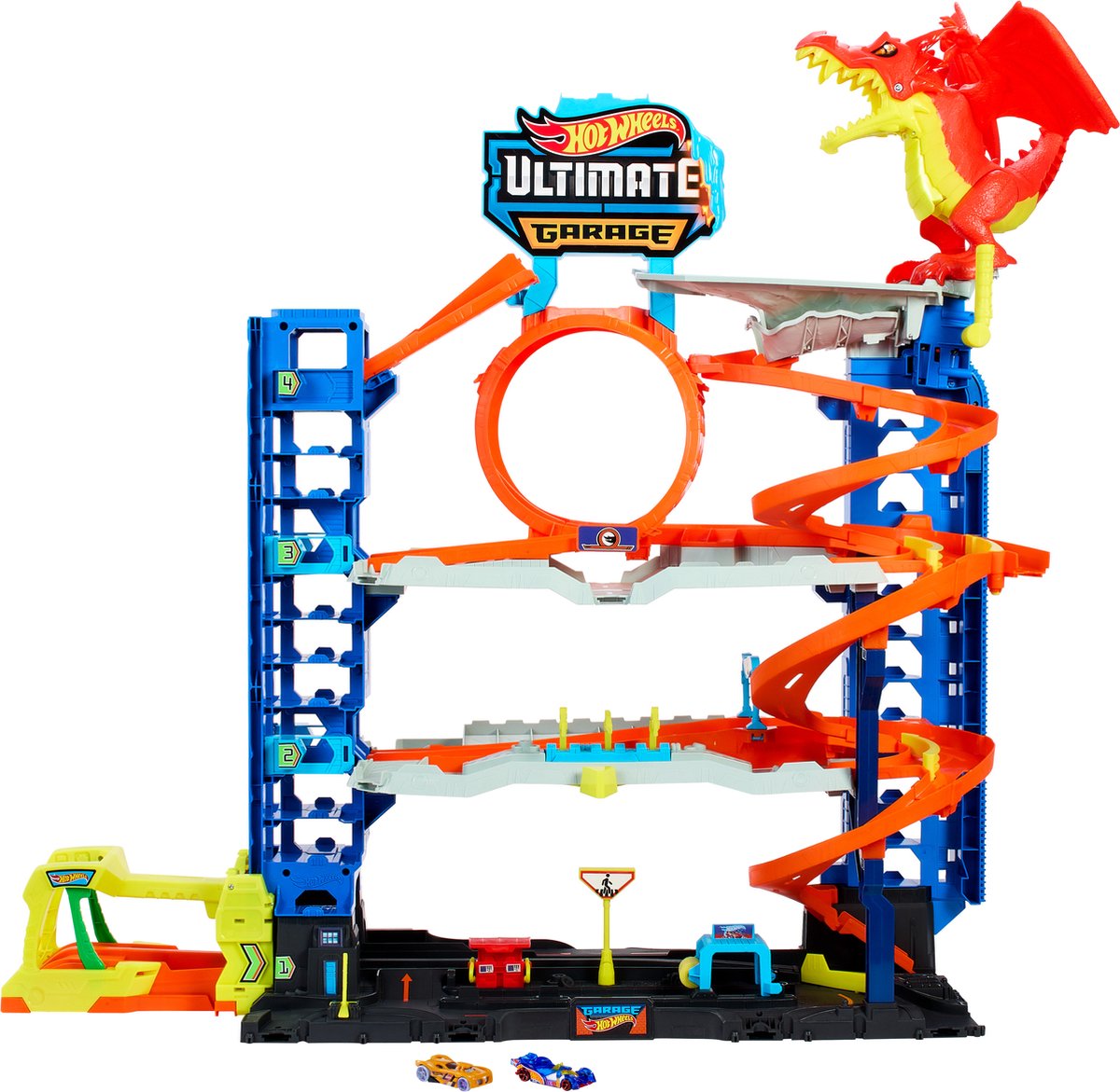Mattel Hot Wheels City Ultimate Garage Spielset + 2 Autos