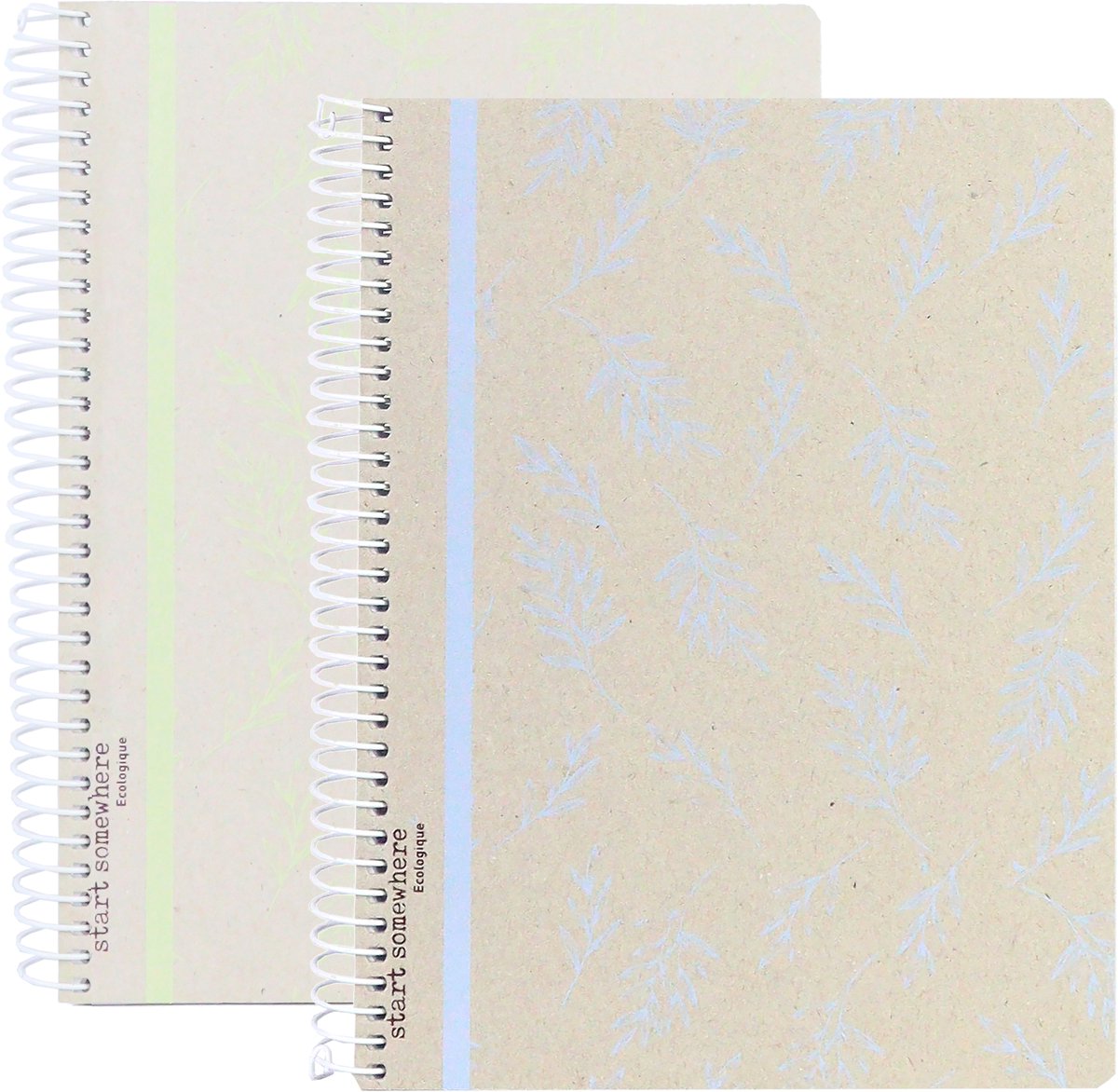 Kangaro spiraalblok - ecologique - formaat a5 - met ruit 5mm - 2 stuks - an-116113-b