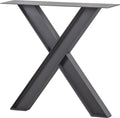 Woood tablo industrial x-poot 1 stuks - metaal - zwart - 72x79x10