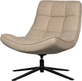 Woood maudi draaifauteuil - polyester - naturel - 84x74x86