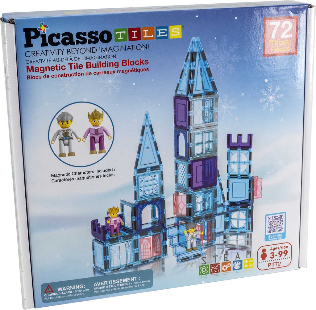 Selecta Picassotiles Winterthema - magnetische Bausteine, 72 Stück.