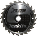 Makita ø 165mm asgat 20mm 24t cirkelzaagblad voor hout - b-32904