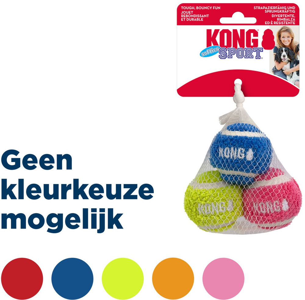 Kong sport softies balls - hondenspeelgoed - assorti 3 stuks small