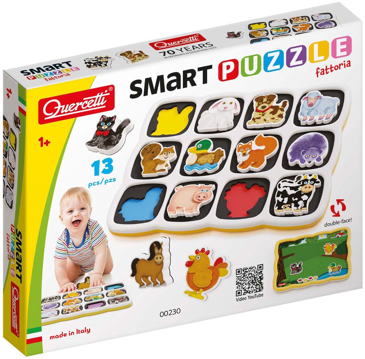 Quercetti intelligentes Magnetpuzzle Bauernhof