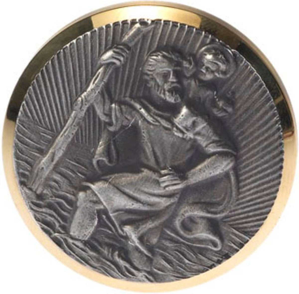 Hp autozubehör christoffel amulet (ø) 43 mm goud, zilver