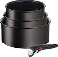 Tefal ingenio unlimited - pannenset - 4-delig - inductie - stapelbaar - afneembare handgreep - ruimtebesparend