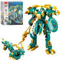 Sluban exosuit robot azura dragon bouwspeelgoed 2in1 actiefiguur - constructiespeelgoed - bouwset met 244 bouwstenen - m38-b1275 - vanaf 6 jaar