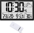 Greenblue - klok - lcd wandklok - klok met weerstation en thermometer gb218