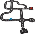 Goki speelkleed verkeerswegen met 2 Autos, 30dlg.