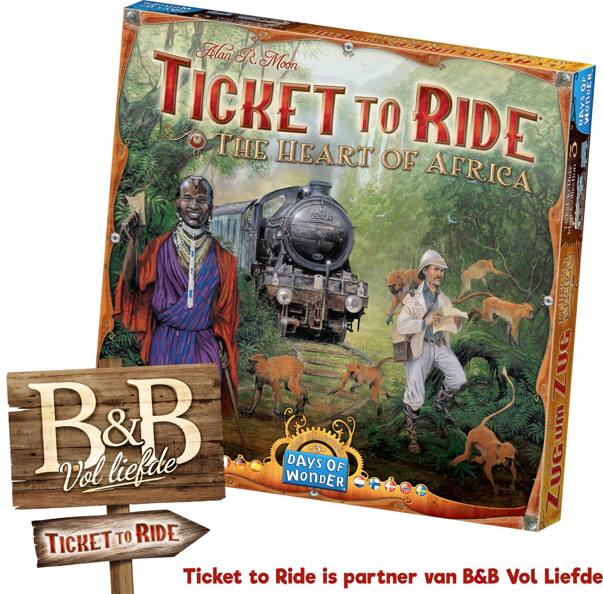 Asmodee Ticket für Ride Africa Brettspiel
