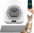 Peluvio pearl automatische kattenbak - zelfreinigende kattenbak 72l – veilig met gewicht- bewegingssensor – 7l afvalcontainer – app wifi – camera 1080p – geschikt voor 1–10 kg katten