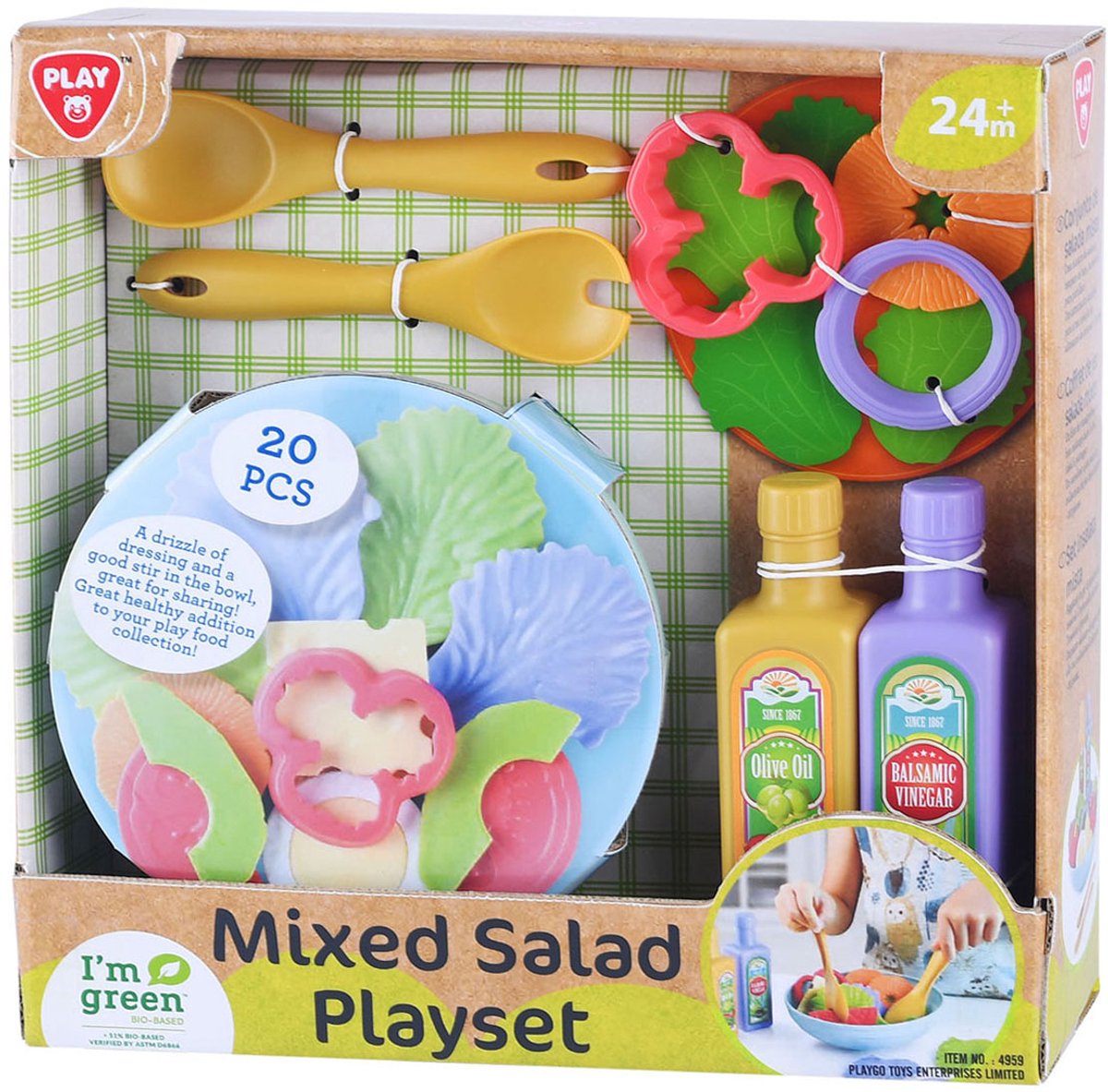 Playgo gemischter Salat Spielset - 20-teilig.
