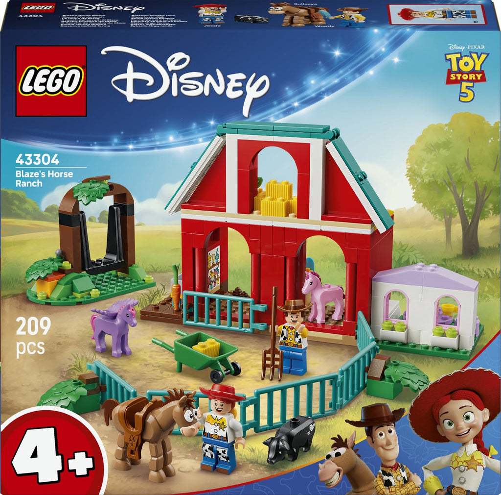 Lego ® disney en pixar toy story 5 blaze's paardenranch 43304