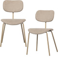 Woood link eetkamerstoelen - polypropyleen - zand - set van 2