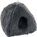 Flamingo kattenbed – katten slaapmand – kattenhuis – kattenhol – cat cave – grijs, 39 x 39 x 42 cm – slaapplaats krems