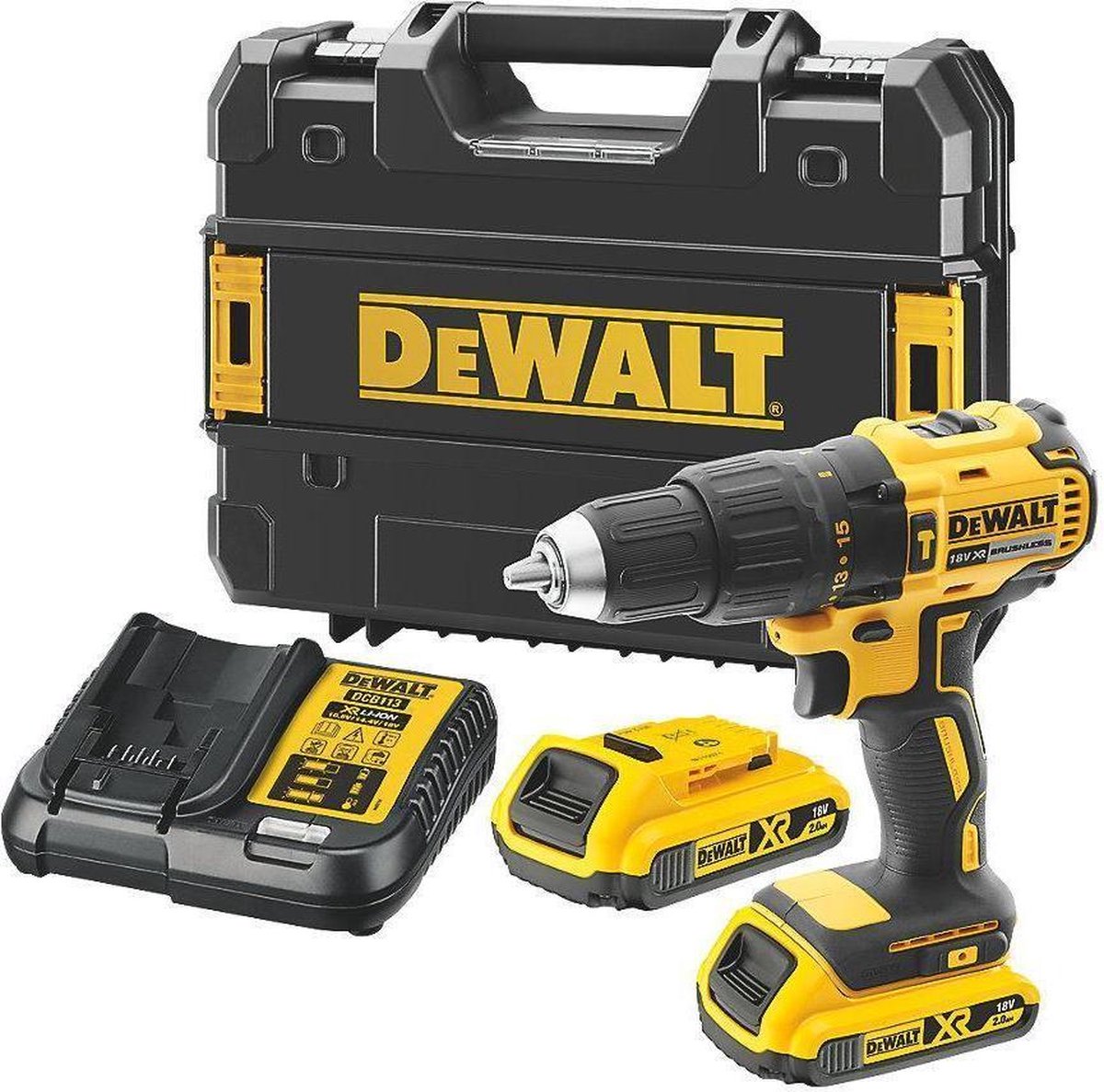 Dewalt dcd778d2t accu klop- schroefboormachine 18v xr 2.0ah in tstak