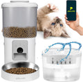 Peluvio feast voerdispenser met camera drinkfontein – 4,5l automatische voerbak kat met app – 3mp night vision – 2,5l waterfontein met filters – wifi – 5 maaltijden per dag – rvs bak – noodvoeding op batterij