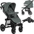 Lionelo buggy annet plus – lichtgewicht inklapbaar – grote massieve wielen met vering – inclusief voetenzak, klamboe bekerhouder – verstelbare rugleuning voetsteun – wandelwagen vanaf de geboorte tot 22 kg – kinderwagen