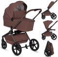 Lionelo freya 2in1 kinderwagen – reiswieg wandelwagen – vanaf geboorte tot 22 kg – premium buggy - pu-wielen met vering – voor- achterwaarts zitje – upf50+ kap – compleet accessoiresysteem