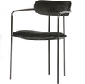 Woood ivy eetkamerstoel - fluweel - zwart - 74x52x50