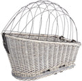 Trixie - fietsmand - bagagedrager - met rooster - grijs - 55x35x49 cm