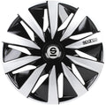wieldoppen Lazio 15 inch ABS zwart zilver set van 4
