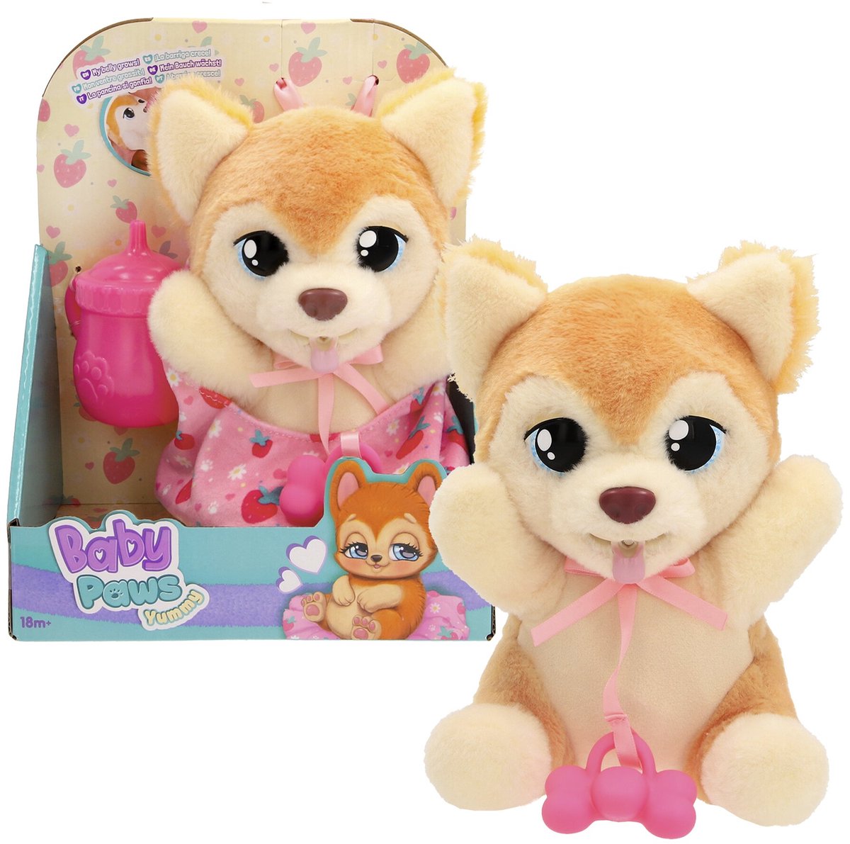 Imc toys baby paws yummy shiba inu knuffel - 20cm