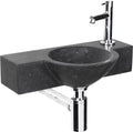 Differnz teti fonteinset - 40x23x8cm - rond - 1 kraangat - zwart