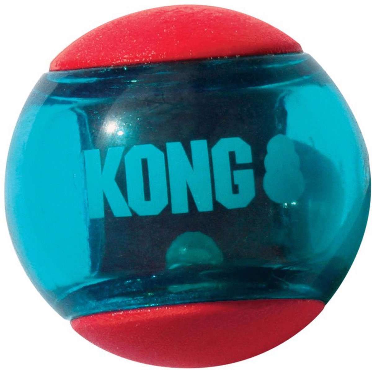 Kong squeezz action honden bal - rubber - rood - l - 8.3 cm l