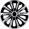 Nrm - wieldoppen 14 sterk - zwart zilver - set van 4 stuks