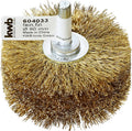 Kwb houtstructuurborstel op stift - messing - ø 80 mm - fijn - 604033