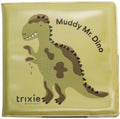 Trixie kleurveranderend badboekje mr. dino muddy - waterboekje voor baby's - interactief badspeelgoed vanaf 6 maanden