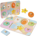 Klassisches World-Holzpuzzle mit Stecknadeln, 8-teilig.