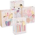 Edco verjaardag cadeautas - ca. 32x26x12 cm - cadeautas happy birthday - geschenk tas verjaardag met handvatten - cadeauverpakking voor verjaardag cadeaus - assorti design - 1 willekeurige tas